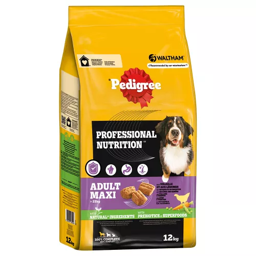 Lot Pedigree pour chien - Professional Nutrition Adult Maxi >25 kg volaille, légumes (2 x 12 kg)
