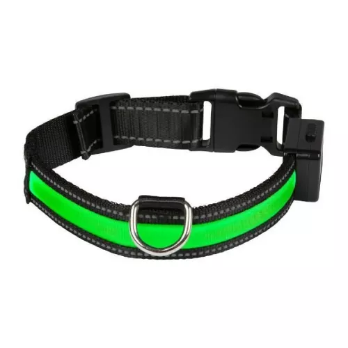 Collier lumineux à LED Eyenimal, vert pour chien, taille S: tour de cou 40-45 cm, l25mm