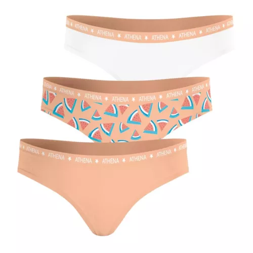 Lot de 3 slips fille Ecopack Girl Mode rose