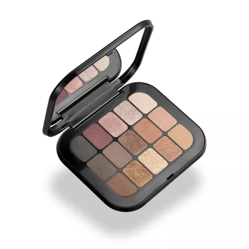 KIKO Master Eyeshadow Palette 01. Palette de 15 ombres à paupières aux finis mat et métallisé