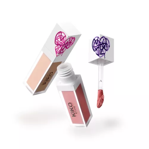 KIKO Street Heart Blush ‘N Glow Beauty Kit. Kit de maquillage : blush et enlumineur liquides