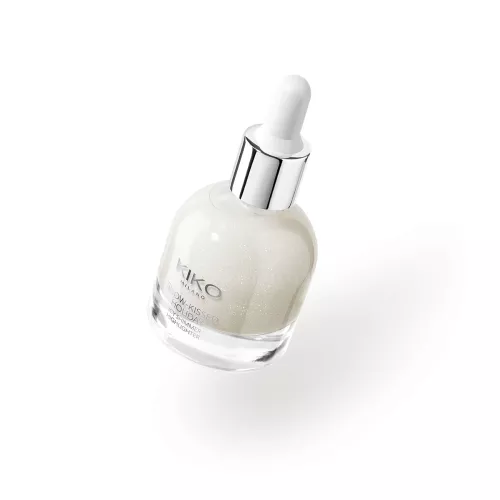 KIKO Snow-Kissed Holiday Icy Shimmer Highlighter. Enlumineur liquide au fini holographique