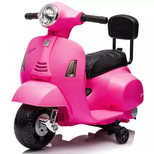 Vespa Moto Voiture Electrique pour enfants - 18 à 36 mois - 6V 45Ah - similicuir - roues en plastique - Fuchsia Violet Mixte