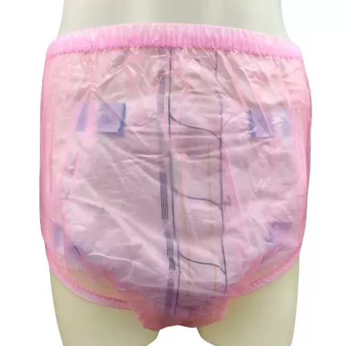Culotte d'incontinence Rose à bouton pression en pvc Haian