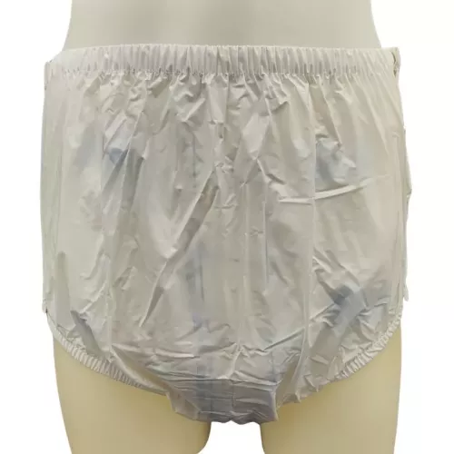 Culotte d'incontinence Blanc à boutons pression en pvc Haian