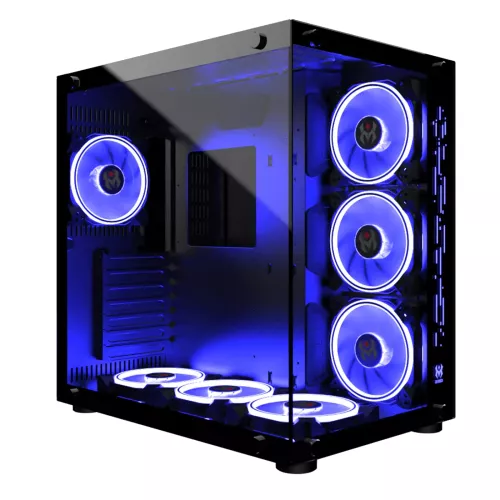 PC VORTEX Série Gamer de marque 1foStore - Crystal Sea Noir - RTX 4070 - Sans système