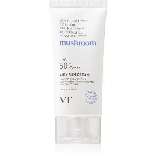 VT Cosmetics Mushroom Airy Sun Cream crème protectrice visage pour un effet naturel SPF 50+ 50 ml