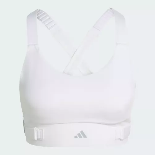 Adidas Brassière FastImpact Luxe Run Maintien fort White Femmes XS (C-D)
