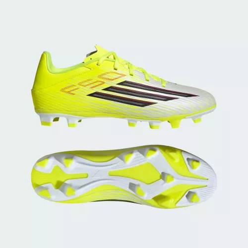 Adidas Chaussure de football F50 CLUB Terrain souple/Multi-surfaces Unisexe Team Solar Yellow 2 / Core Black / Lucid Red 36