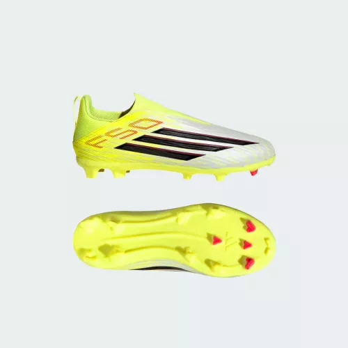 Adidas Chaussure de football enfants F50 LEAGUE Laceless Terrain souple / Multi-surfaces Team Solar Yellow 2 / Core Black / Lucid Red Enfants 31