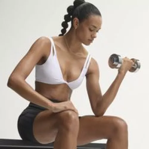 Adidas Brassière de training réversible Optime Twist Maintien léger Frozen Purple Femmes 2XS