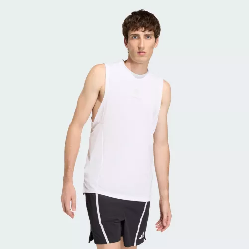 Adidas Débardeur graphique Les Mills White / Ice Purple Hommes 2XL