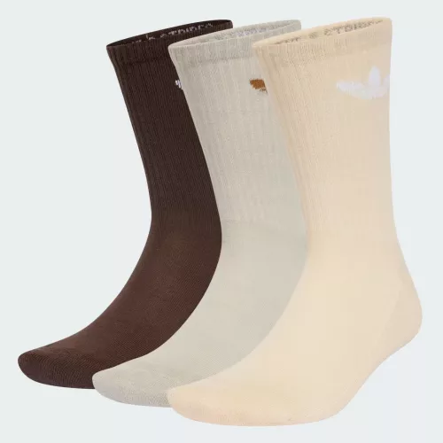 Adidas Chaussettes rembourrées Trefoil (6 paires) Brown / Putty Grey / Crystal Sand Unisexe 31-33