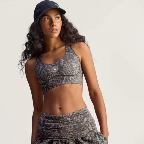Adidas Brassière de training imprimée adidas by Stella McCartney Truepurpose Maintien moyen Charcoal / Black Femmes 2XS
