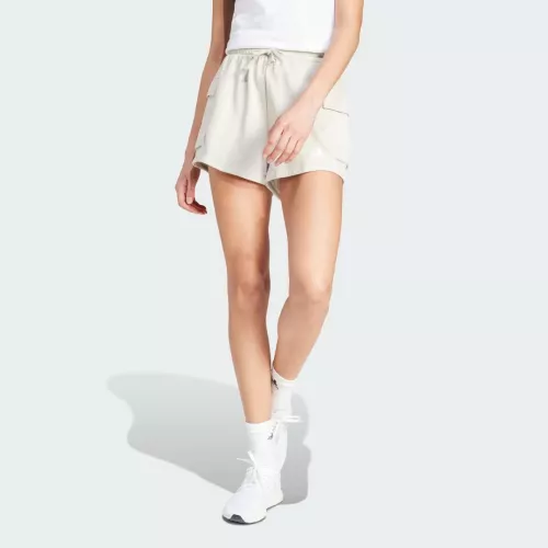 Adidas Short cargo French Terry Petit logo Essentials Femmes Beige / White XL