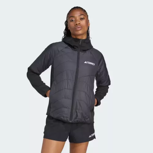 Adidas Veste à capuche hybride isolante Terrex Multi CLIMAWARM Black Femmes L