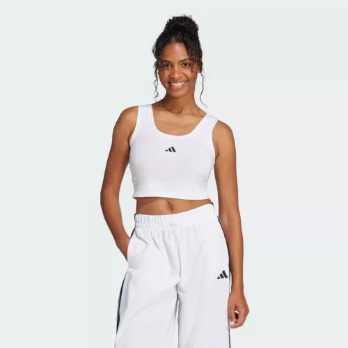 Adidas Débardeur Essentials petit logo coton Lifestyle White / Black Femmes XL