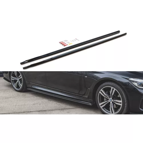 Maxton - Rajouts Des Bas De Caisse BMW 7 M-Pack G11 Noir Brillant