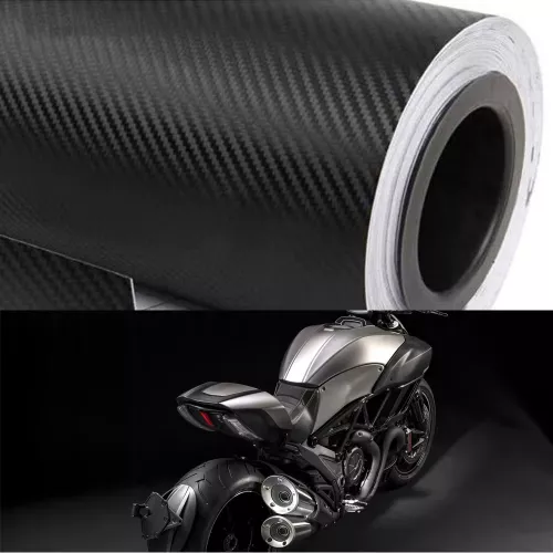 30x200cm moto 3D en Fiber de carbone vinyle feuille d'enveloppe de voiture rouleau Film autocollants décalcomanie style Auto moto moto moto accessoire