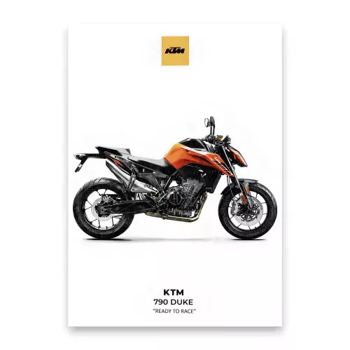 Affiche de moto auto-adhésive pour voiture 125 390 790 DUKE RC 390, Art mural pour maison, Bar, café, décor de cinéma, bricolage, impression moderne