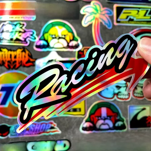 Autocollants aléatoires pour moto, 40 pièces/lot, pour voiture, vélo, casque, réservoir, sponsor de course, Logo, accessoires pour Yamaha Kawasaki Vog