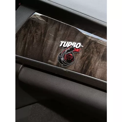 Autocollant de voiture turbocompresseur TURBO sur, couverture anti-rayures de moto de dessin animé, autocollant de moto électrique de course