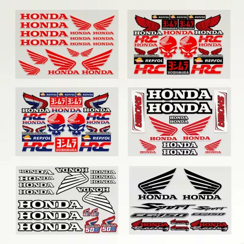 Autocollants Moto en vinyle pour pare-chocs de voiture, vitres Honda, casque de moto, murs, ordinateur portable, tuning automobile