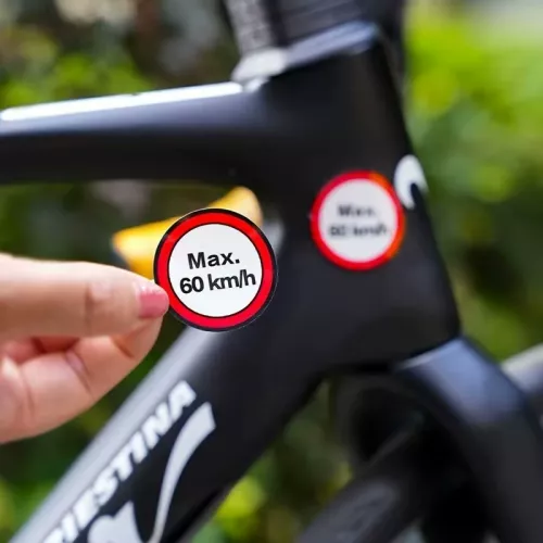 MAX Speed - Autocollants décoratifs personnalisés pour vélo, moto, voiture, cadres auto-adhésifs, autocollants pour scooter, jusqu'à 68 mph