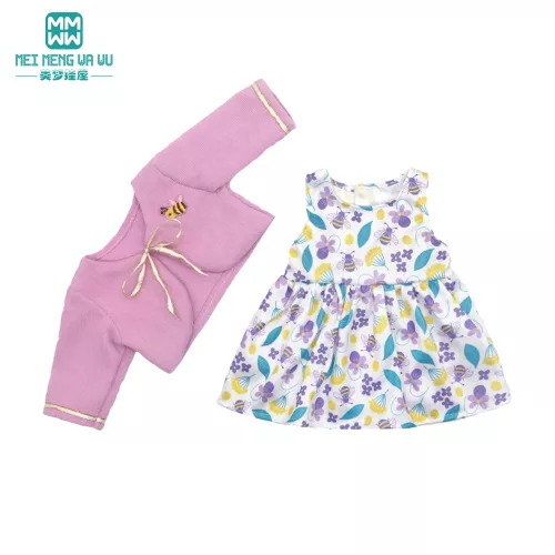 Vêtements de poupée 17-18 pouces, robes à la mode, combinaison à capuche, jupes à bretelles cardigan pour poupée américaine et cadeaux de jouets pour 