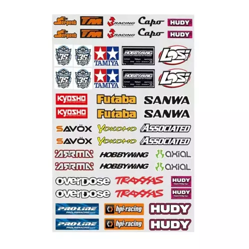 1/10/12/16/18/24 RC voiture moto vélo autocollants étiquette peinture pièces de mise à niveau