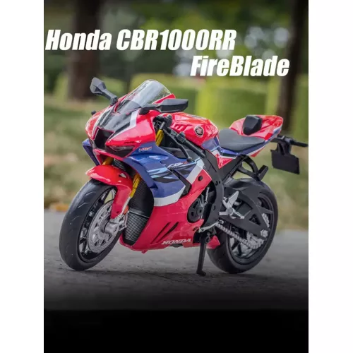 Modèles de voiture de moto BMW S1000RR, pneus en caoutchouc, volant avant, lame coupe-feu Honda CBR1000RR, Hurcycles, cadeaux pour garçons, 1:12