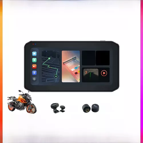 EKIY MTC17 6.25 moto Navigation sans fil CarPlay écran d'affichage TPMS DVR double BT moto sans fil Android Auto moniteur