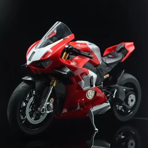 Spray 1:6 Ducati V4S 1/9 H2R moto de course en alliage moulé sous pression modèle de voiture son et lumière ornements dynamiques décoration Collection