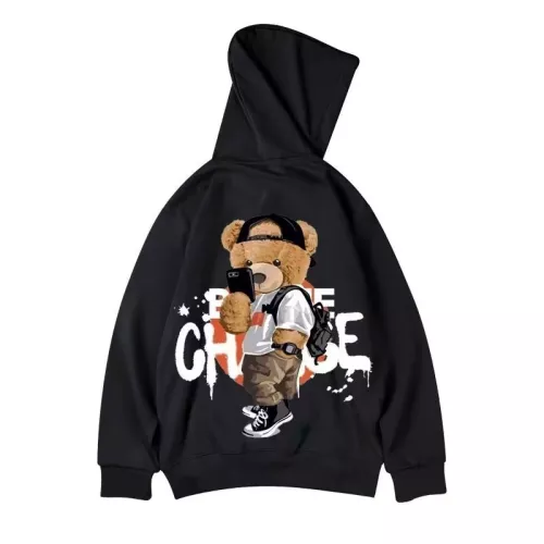 Pull à capuche surdimensionné pour hommes, ample, mode de rue américaine, imprimé ours en peluche, manches longues, vêtements de Couple, M-8XL
