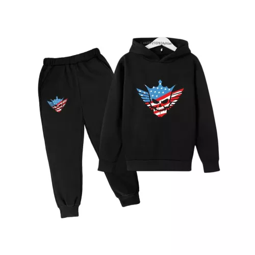 Enfants automne printemps mode Cody WWE 2 pièces pull à capuche + pantalon survêtements 2-13 ans garçons filles ensembles décontractés vêtements pour 