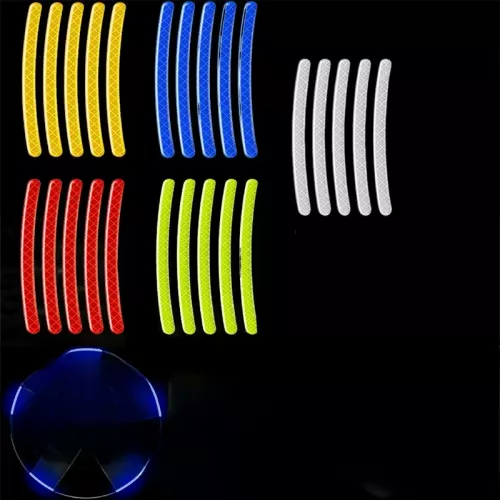 40 pièces bandes réfléchissantes de roue de Moto de voiture autocollants de moyeu colorés autocollant de style de voiture autocollant de décoration de