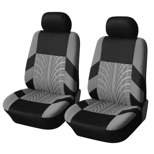 Housses de siège de voiture avant à la mode, accessoires de voiture, piste de pneu, style en relief, tissu Durable et confortable, universel adapté à 