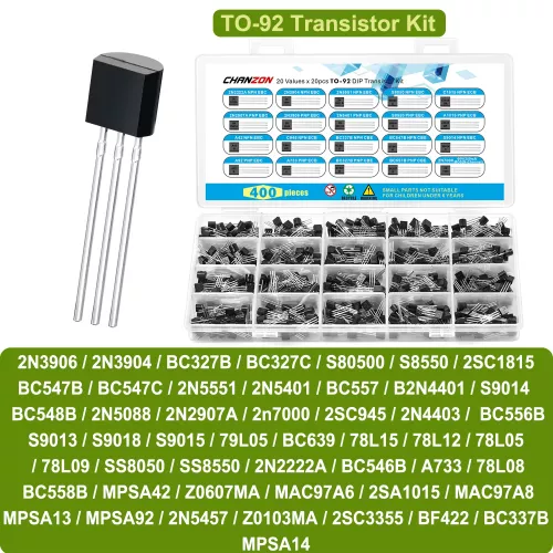 TO-92-Kit de ul, 2N3906 2N3904 BC327 S8050 S8550 2n7000 C1815 BC547B BC547C 2N5551 2N5401 BC557B 2N4401 S9014 BC548B