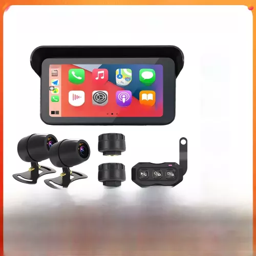 Moto Portable GPS Navigation 6.25 pouces moto voiture jouer Android Auto double 1080P caméra d'enregistrement IP67 étanche TPMS WIFI BT