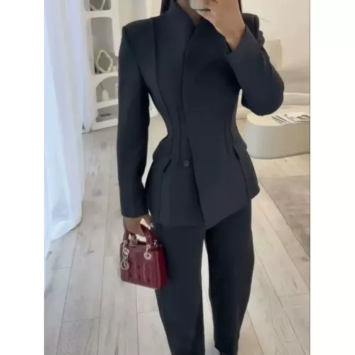 ETJ 2025 – veste de costume slim à col haut et pantalon décontracté assorti pour femmes, nouveau design de mode, coupe tridimensionnelle