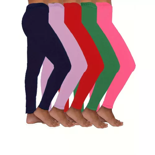 Ensemble de leggings monochromes pour filles, léger et décontracté, mode printemps et été, vêtements de rechange parfaits, 5 pièces