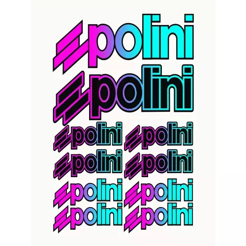 Ensemble d'autocollants de voiture créatifs, 10 pièces, compatibles avec Polini moto voiture, autocollants graphiques en PVC, Kit de protection solair