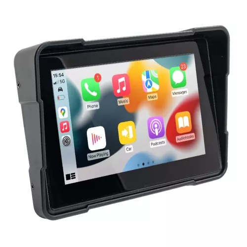Moniteur de moto sans fil CarPlay Android Auto Navi, 5 pouces, IPS, étanche, Bluetooth, pour moteur Harley Yamaha Kawasaki