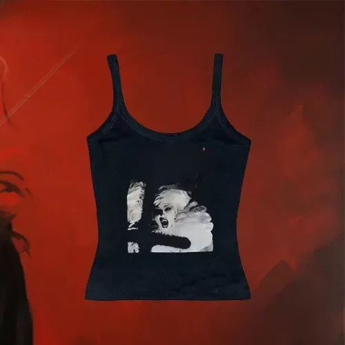 Mode été Y2K Style gothique motif culture hauts femmes Punk Streetwear camisole sans manches 2000s Harajuku réservoir Emo filles t-shirt