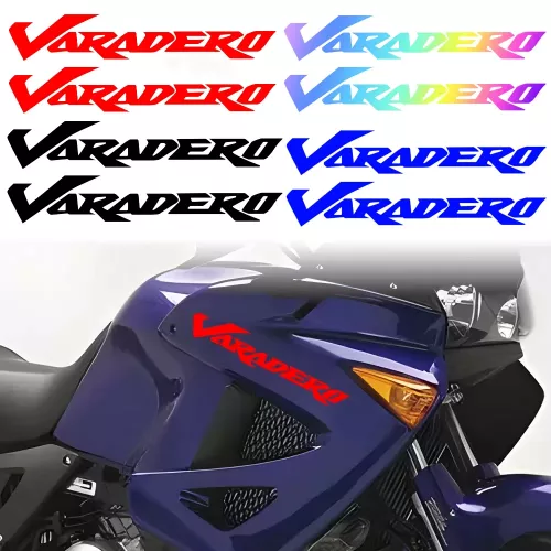 Autocollants de moto auto-adhésifs Varadero, autocollants en vinyle amovibles imperméables rouge/bleu/blanc pour le style de véhicule de vélo 2 pièces