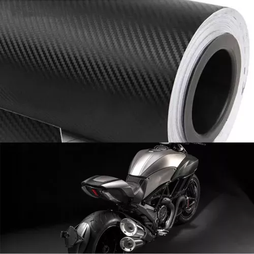 30x200cm moto 3D en Fiber de carbone vinyle feuille d'enveloppe de voiture rouleau Film autocollants décalcomanie style Auto moto moto moto accessoire