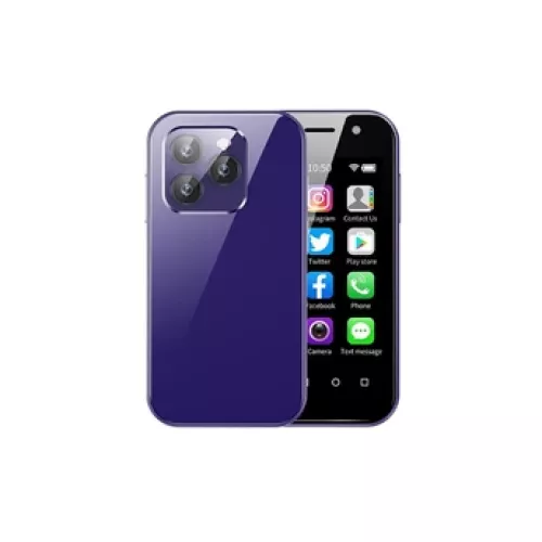 Mini Smartphone Petite Taille 3GB+32GB Android 9.0 Ecran 3.0 Pouces Dual SIM 4G Violet