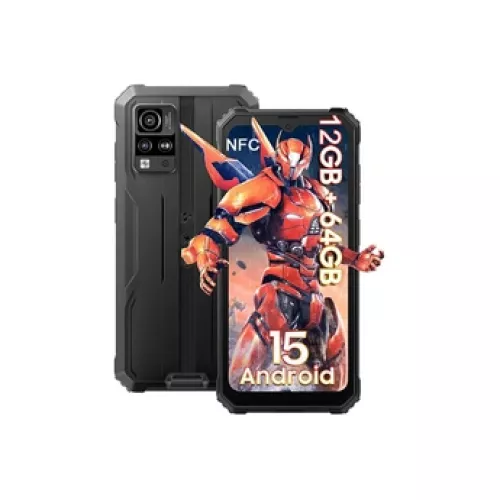 BV4800 SE Smartphone Incassable Android 15 6.56,5100mAh,12Go+64Go/2To,16MP+8MP, Dual SIM NFC Face ID - Noir