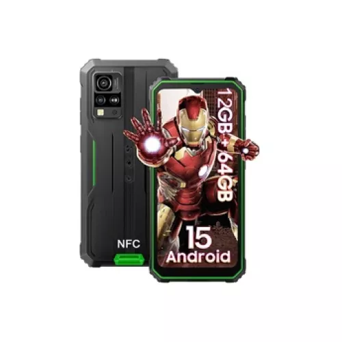 BV4800 SE Smartphone Incassable Android 15 6.56,5100mAh,12Go+64Go/2To,16MP+8MP, Dual SIM NFC Face ID - Vert