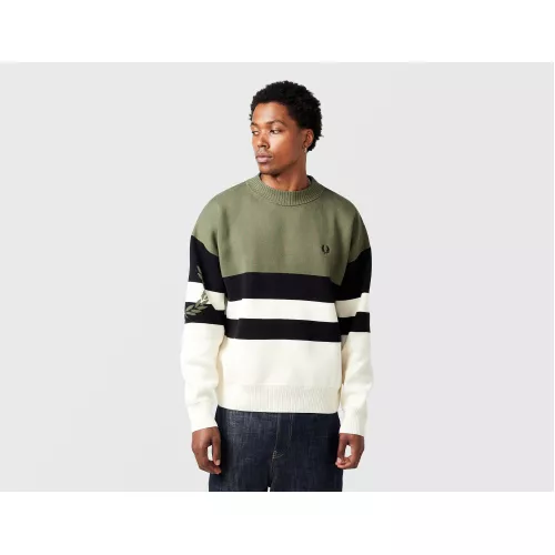Chandail FRED PERRY Tipped Graphic Jumper Lrl Wrth Green XL